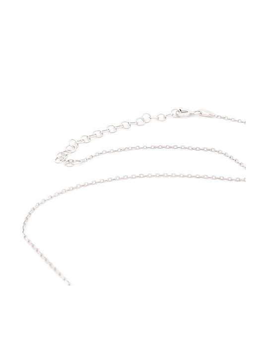 Kirkikosmima Halskette aus Silber mit Zirkon Blau