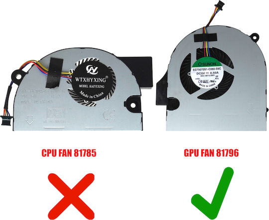Ανεμιστηράκι Laptop Gpu Cooling Fan Acer Aspire V 17 Nitro Vn7-791 Vn7-791g Xrf-bp10a815-hj791g Eg75070s1-c060-s9c 023.1001u.0001 4pin Κωδ.81796