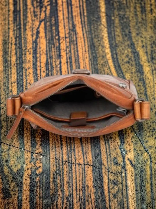 Leather Men's Shoulder / Crossbody Bag Tabac Brown