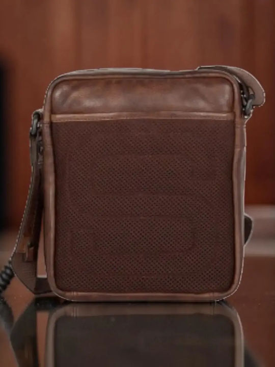 Leather Men's Shoulder / Crossbody Bag Brown