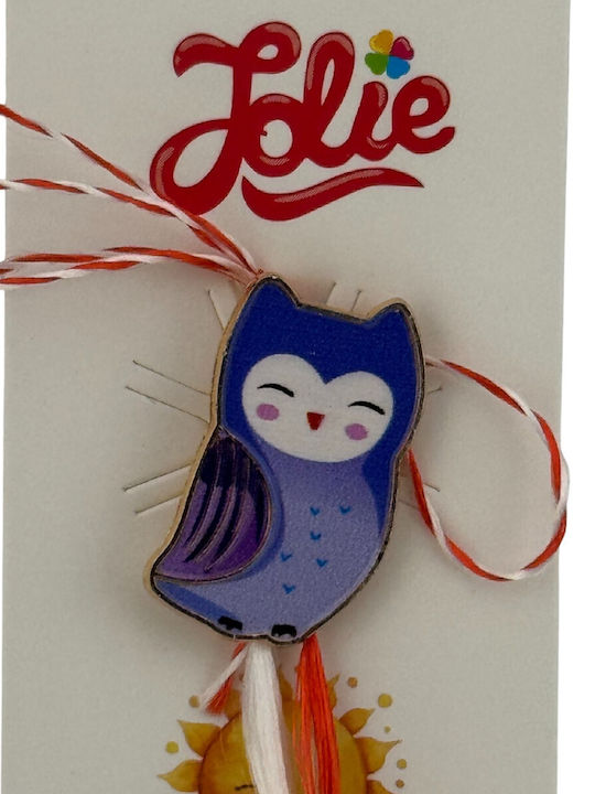 Martisor Pentru Copii Jolie Material Metalic Ambalaj Din Carton Design Brosa Dimensiune Aproximativ 2x2 Cm Model Pasăre Multicolor