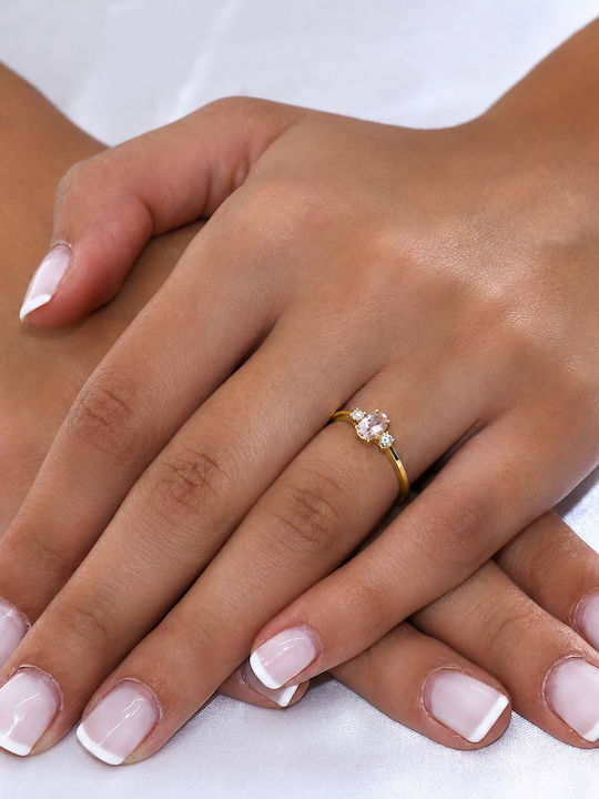 Einzelner Steine Ringe aus Gold 14K mit Diamant