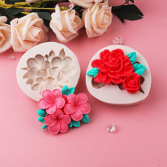 Formen Silikon 3 Blumen 6,8x6,8x2cm