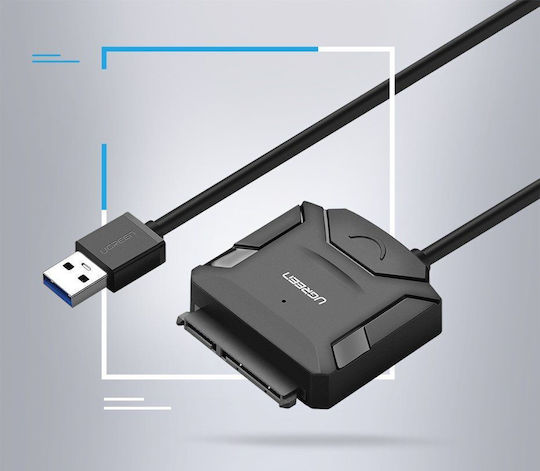 Ugreen CR108 Αντάπτορας SATA to USB 3.0 5Gbps Data Transfer HDD SSD Χωρίς Τροφοδοτικό Μαύρο
