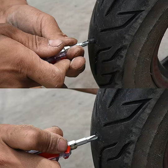 Set of 20 Screw-In Tubeless Tire Repair Plugs – 10 Small + 10 Large