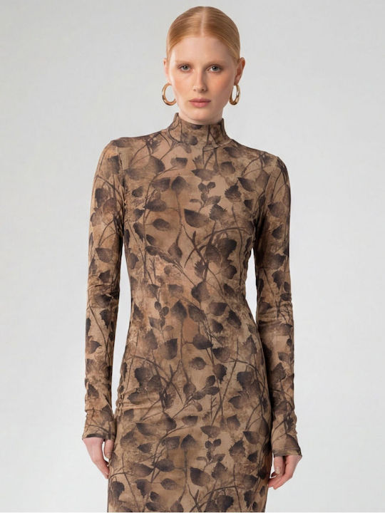 Midi Dress Brown