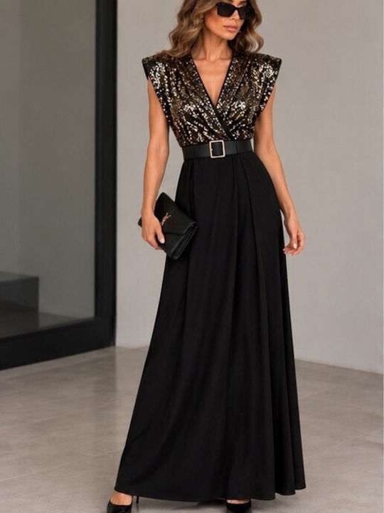 Midi Evening Dress Gold