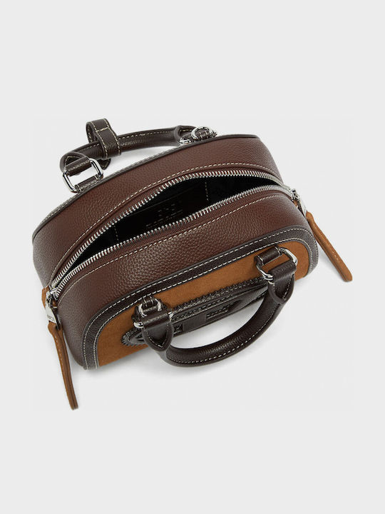 Leather Women's Shoulder / Crossbody Bag Suede Brown
