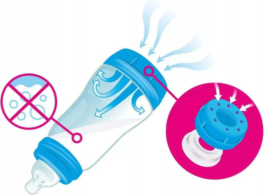 Mam Biberon Plastic Start Anti-Colici cu Tetină din Silicon pentru 2+ Luni Bej 260ml