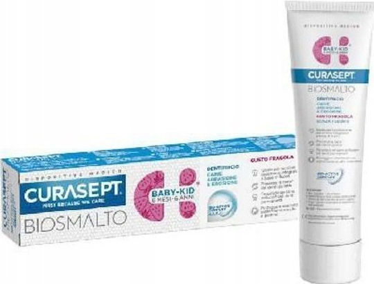 Curasept Biosmalto Baby Toothpaste for 6m+ with Strawberry Flavor 50ml