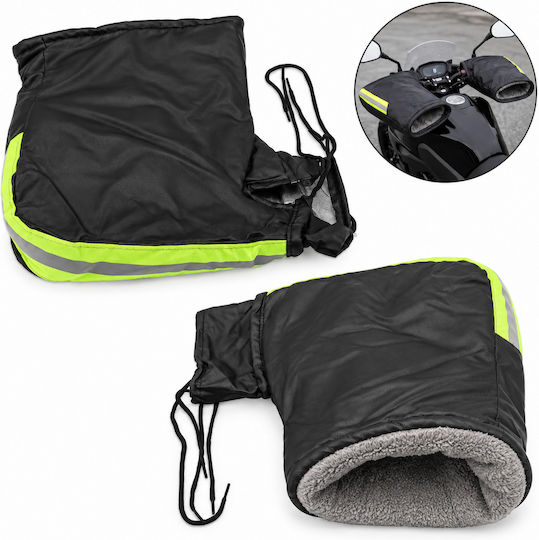 Angel Shopping Motorcycle Hand Rain Covers Waterproof Reflective Strip Pu Green