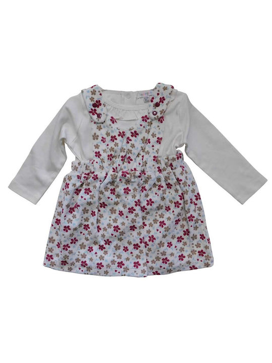 Girls Dresses Long Sleeve Velvet Set with Top Multicolour