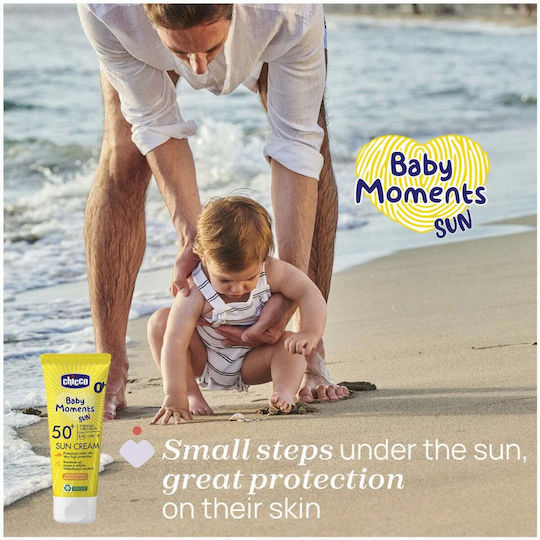 Chicco Baby Moments SPF50SPF50+ Waterproof Kids Sunscreen Emulsion for Face & Body 75ml