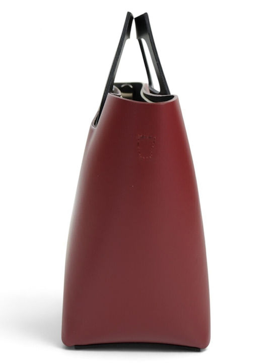 Leather Women's Tote Bag Red