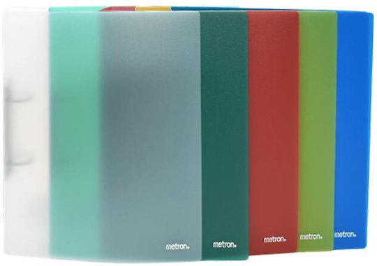 Klemmbrett Plastik A4 2 Ringe 4cm Rücken 907.095845 Blau Metron