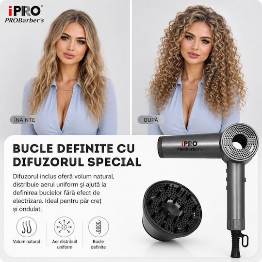 Ionic Επαγγελματικό Πιστολάκι Μαλλιών με Φυσούνα 1800W