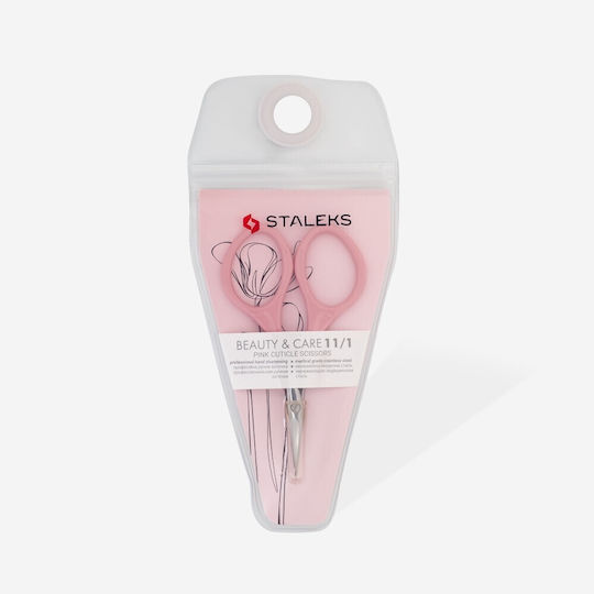 Staleks Nail Scissors 11 Type 1 Stainless Cuticles Pink 1 Piece