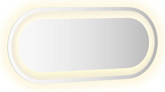 vidaXL Oglindă de baie rectangulară LED 60x25cm transparentă