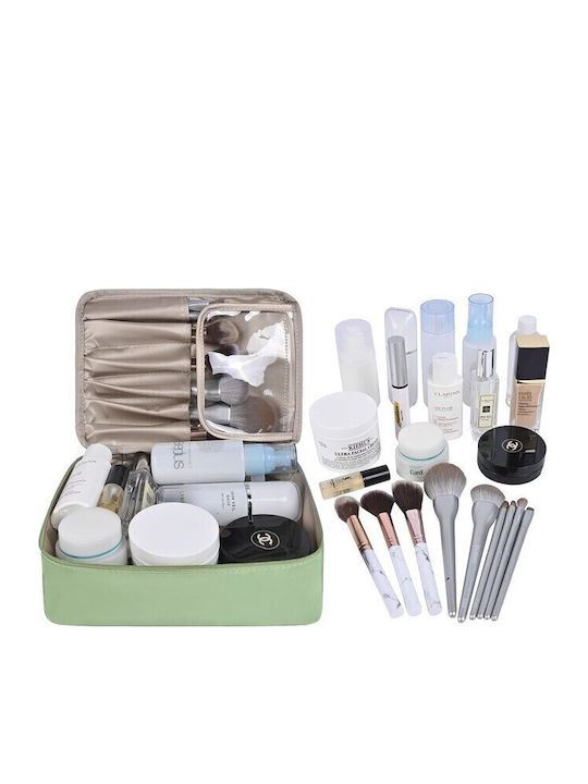 Geantă De Călătorie Flippy Cosmetice Articole De Toaletă Material Rezistent La Apă 2 În 1 Buzunar Interior Detasabil 23 X 16 X 8 Cm Verde