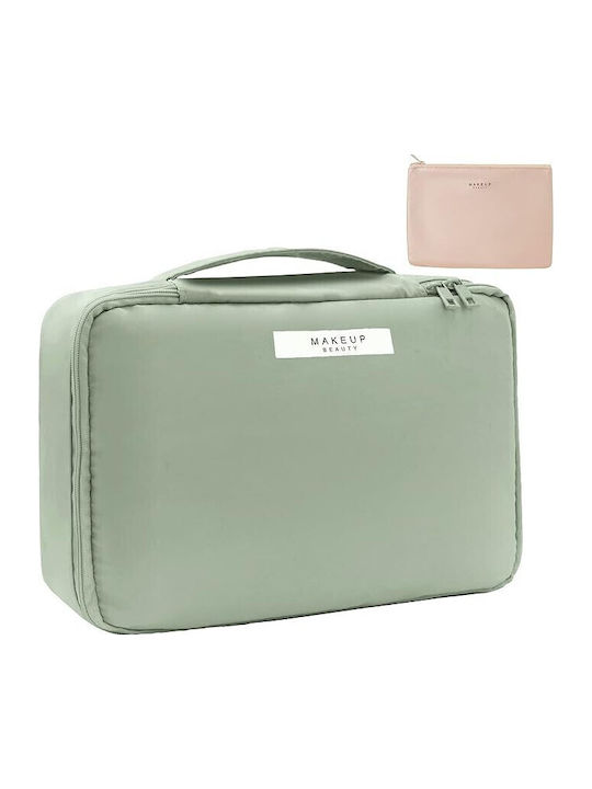 Geantă De Călătorie Flippy Cosmetice Articole De Toaletă Material Rezistent La Apă 2 În 1 Buzunar Interior Detasabil 23 X 16 X 8 Cm Verde