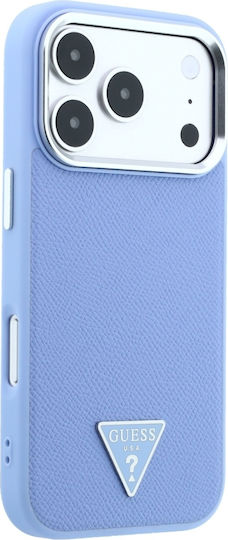 Guess Geanta Triangle Logo Magsafe Husă Apple iPhone 18 Pro Max 17 Albastră