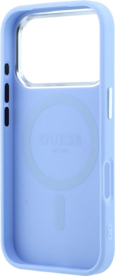 Guess Geanta Triangle Logo Magsafe Husă Apple iPhone 18 Pro Max 17 Albastră
