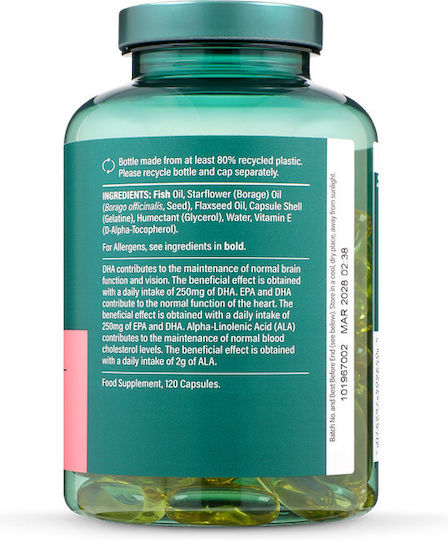 Holland & Barrett Ωμέγα 3 Ιχθυέλαιο / Λινέλαιο 120 κάψουλες