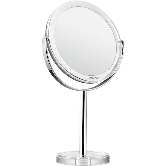 Schminkspiegel Tischgerät Zoom x10 17x17cm Silber