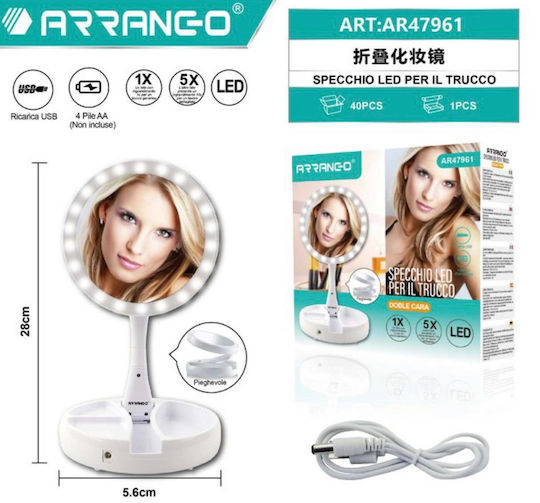 Arrango Schminkspiegel mit Licht und Ventilator
