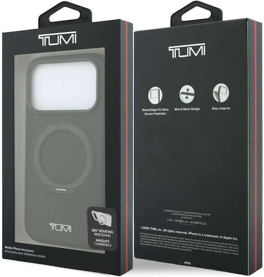 Tumi Ballistic Husă Ring Stand Magsafe iPhone 18 Pro 17 Pro Neagră