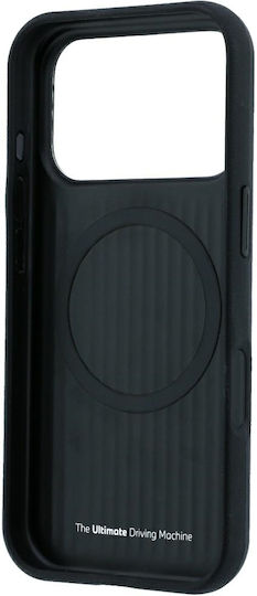BMW M Blau Perfo Metall Logo Magsafe Handyhülle iPhone 18 Pro / 17 Pro Schwarz