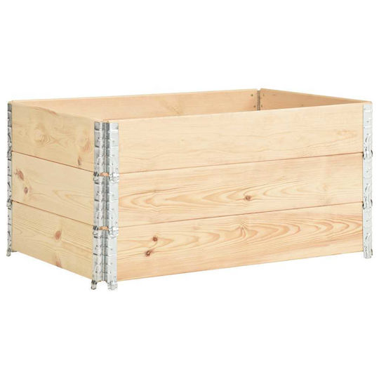 vidaXL Garden Fencing Supplies Flower Bed made of Wood 80x120x19 cm 3 Pieces