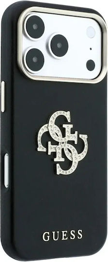 Guess Glatt & Groß Strass Logo Hülle Für iPhone 18 Pro / 17 Pro Schwarz