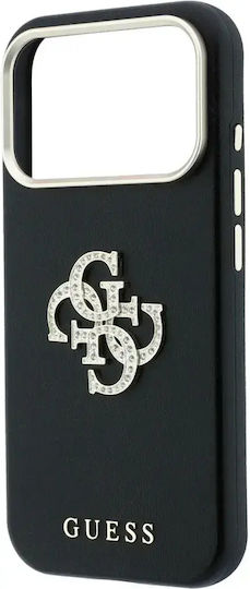 Guess Glatt & Groß Strass Logo Hülle Für iPhone 18 Pro / 17 Pro Schwarz