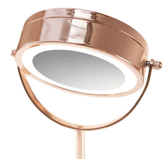 Rio Tisch-Schminkspiegel mit Licht 5 × 5 cm, Rosa