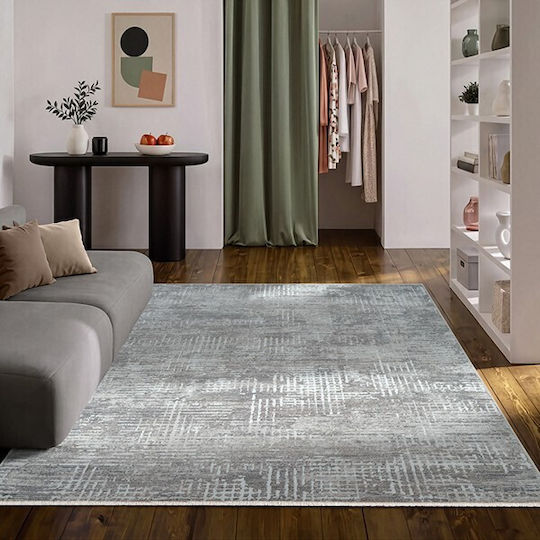 Newplan Woolly 39418c Σετ Μοντέρνα Χαλιά Κρεβατοκάμαρας Βελουτέ Γκρι 3τμχ