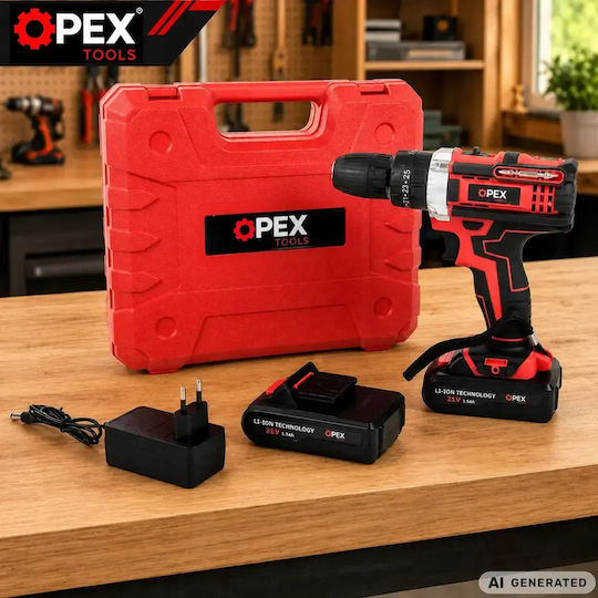 Opex Tools OPX28033 Ударен Акумулаторен Дрел-Винтоверт 21V 2x1.5Ah