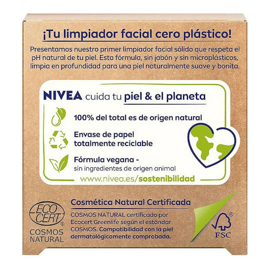 Nivea Naturally Clean Σαπούνι για Scrub Προσώπου 75gr