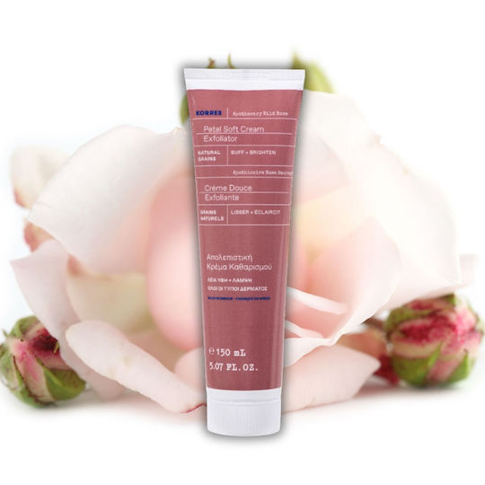 Korres Apothecary Wild Rose Petal Soft Крем за Скраб за Лице 150ml