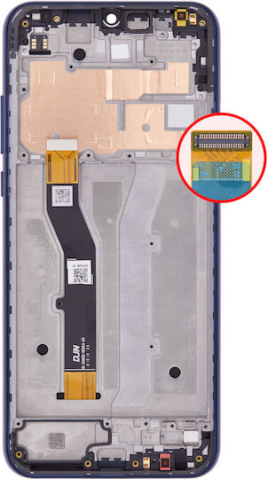 LCD модул с рамка Motorola Moto G Play Xt2093 2021 оригинален OEM мъгливо син