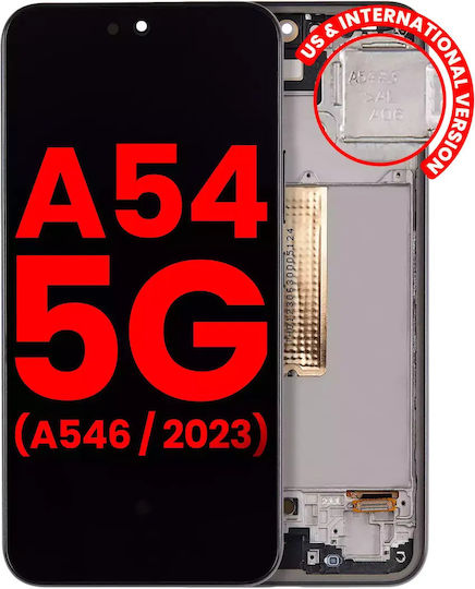 Oled Assembly Frame Samsung Galaxy A54 5g A546 2023 Us & International Version Aftermarket Plus Graphite