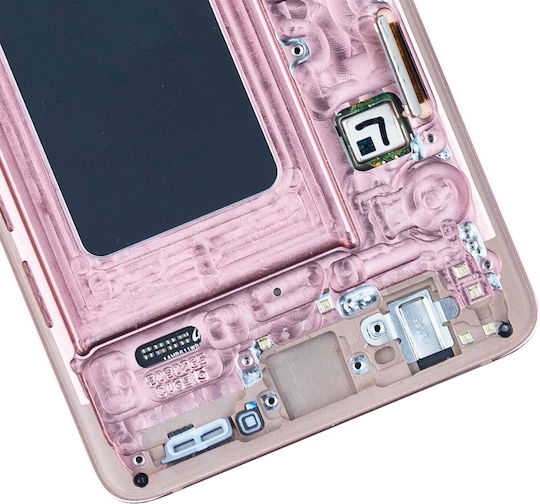 OLED модул с рамка Samsung Galaxy S10 Service Pack фламинго розов