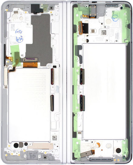 Inner Oled Assembly Frame Samsung Galaxy Z Fold 3 5g Us & International Service Pack Phantom Silver