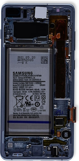 Oled Assembly Frame Samsung Galaxy S10 Plus Service Pack Prism Blue