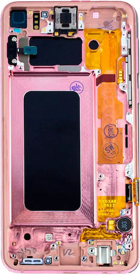 OLED Ersatzbildschirm für Samsung Galaxy S10e mit Rahmen Flamingo Rosa