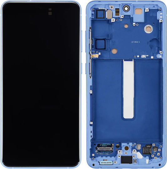 OLED Ersatzbildschirm für Mobiltelefone mit Rahmen Samsung Galaxy S21 FE 5G US & Internationale Version Nachbau Plus 120Hz Blau