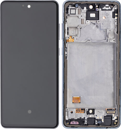 OLED модул с рамка Samsung Galaxy A72 A725 2021 Service Pack Черен
