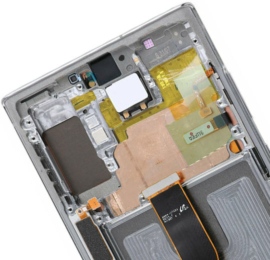 Oled Montage Rahmen Samsung Galaxy Note 10+ 5G Service Pack Aura Glow Silber