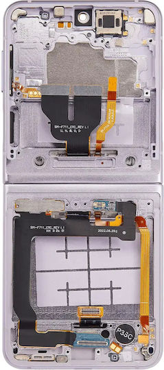 Вътрешен OLED модул с рамка Samsung Galaxy Z Flip 3 5G US и International Aftermarket Лавандулов