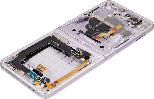 Вътрешен OLED модул с рамка Samsung Galaxy Z Flip 3 5G US и International Aftermarket Лавандулов